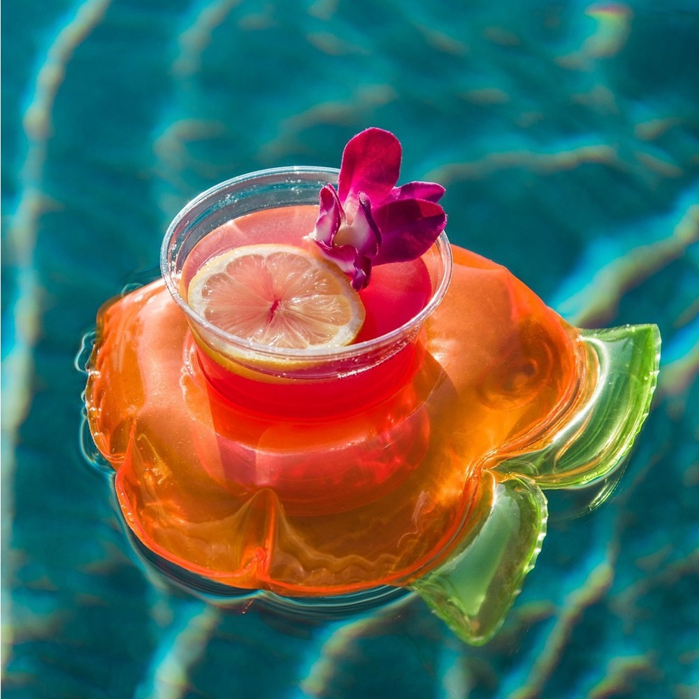 FREE GIFT with purchase Urban Outfitters Peach Wine Holder Pool Float Set